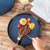 image18Piece Ceramic Dinnerware Set for 6 Vicrays Kitchen Dinnerware Set Dinner Plates Salad Plates Bowls Microwave Oven Dishwasher Safe Scratch Resistant Suitable for Home Party Restaurant