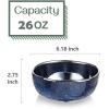 imageVicrays 24Piece Kitchen Dinnerware Set Ceramic Flat Dinner Plates Salad Plates Bowls Set Coffee Mug Microwave Oven and Dishwasher Safe Scratch Resistant Suitable for Home Party Blue