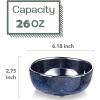 imageVicrays Ceramic 12 Pieces Dinnerware Set  Dinner Plates Salad Plates Cereal Bowls Set Service for 4  Scratch Resistant Microwave Oven Dishwasher Safe  BlueBlue