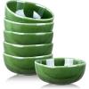 imagevicrays Ceramic Cereal Bowls Set  Porcelain 26 Ounce Soup Salad Bowls Set  Rice Dessert Cream Bowls Set  Chip Resistant Dishwasher Microwave Safe  Set of 6 BlackGreen