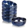 imagevicrays Ceramic Cereal Bowls Set  Porcelain 26 Ounce Soup Salad Bowls Set  Rice Dessert Cream Bowls Set  Chip Resistant Dishwasher Microwave Safe  Set of 6 BlackStarry Blue
