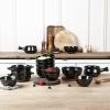 imagevicrays Ceramic Cereal Bowls Set  Porcelain 26 Ounce Soup Salad Bowls Set  Rice Dessert Cream Bowls Set  Chip Resistant Dishwasher Microwave Safe  Set of 6 BlackBright Black