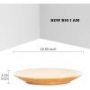 imagevicrays Ceramic Dinner Plates Set 105 Inch Set of 6 Round Microwave Oven Dishwasher Safe Porcelain Fluted Suitable for Steak Pasta Pizza Home Party Restaurant BlueBeige