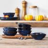 imagevicrays Ceramic Dipping Sauce Bowls  Small Charcuterie Dip Cups Cooking Prep Condiment Oil Dish Mini Tapas Plates for Soy Sushi Salsas Wasabi Appetizer Dessert  Set of 6 BlueBlue
