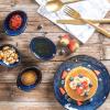 imagevicrays Ceramic Dipping Sauce Bowls  Small Charcuterie Dip Cups Cooking Prep Condiment Oil Dish Mini Tapas Plates for Soy Sushi Salsas Wasabi Appetizer Dessert  Set of 6 BlueBlue