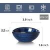imagevicrays Ceramic Dipping Sauce Bowls  Small Charcuterie Dip Cups Cooking Prep Condiment Oil Dish Mini Tapas Plates for Soy Sushi Salsas Wasabi Appetizer Dessert  Set of 6 BlueBlue