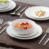 imagevicrays Ceramic Salad Bowls Set for Kitchen Serving  32 Ounce Soup Bowls Pasta Bowls Chip Resistant Dishwasher Microwave Safe Large Fluted stoneware Set of 6 yellowWhite