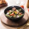 imagevicrays Ceramic Salad Bowls Set for Kitchen Serving  32 Ounce Soup Bowls Pasta Bowls Chip Resistant Dishwasher Microwave Safe Large Fluted stoneware Set of 6 yellowBright Black