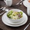 imagevicrays Ceramic Salad Bowls Set for Kitchen Serving  32 Ounce Soup Bowls Pasta Bowls Chip Resistant Dishwasher Microwave Safe Large Fluted stoneware Set of 6 yellowWhite