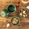 imagevicrays Ceramic Small Dessert Bowls Set  10 oz Set of 6 Microwave Oven and Dishwasher Safe for Rice Ice Cream Soup Snacks Cereal Chili Side Dishes etc Kitchen Bowls SetGreenGreen