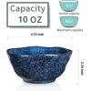imagevicrays Ceramic Small Dessert Bowls Set  10 oz Set of 6 Microwave Oven and Dishwasher Safe for Rice Ice Cream Soup Snacks Cereal Chili Side Dishes etc Kitchen Bowls SetGreenBlue