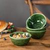 imagevicrays Ceramic Small Dessert Bowls Set  10 oz Set of 6 Microwave Oven and Dishwasher Safe for Rice Ice Cream Soup Snacks Cereal Chili Side Dishes etc Kitchen Bowls SetGreenGreen