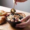 imagevicrays Ceramic Small Dessert Bowls Set  10 oz Set of 6 Microwave Oven and Dishwasher Safe for Rice Ice Cream Soup Snacks Cereal Chili Side Dishes etc Kitchen Bowls SetGreenBright Black