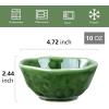 imagevicrays Ceramic Small Dessert Bowls Set  10 oz Set of 6 Microwave Oven and Dishwasher Safe for Rice Ice Cream Soup Snacks Cereal Chili Side Dishes etc Kitchen Bowls SetGreenGreen