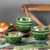 imagevicrays Ceramic Small Dessert Bowls Set  10 oz Set of 6 Microwave Oven and Dishwasher Safe for Rice Ice Cream Soup Snacks Cereal Chili Side Dishes etc Kitchen Bowls SetGreenGreen
