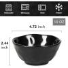 imagevicrays Ceramic Small Dessert Bowls Set  10 oz Set of 6 Microwave Oven and Dishwasher Safe for Rice Ice Cream Soup Snacks Cereal Chili Side Dishes etc Kitchen Bowls SetGreenBright Black