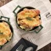 imagevicrays Ceramic Soup Bowls with Handles 24 Oz Porcelain Soup Crocks for French Onion Soup Cereal Beef Stew Chill Pasta Pot Pies Microwave and Oven Safe Set of 4 BlueGreen