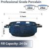 imagevicrays Ceramic Soup Bowls with Handles 24 Oz Porcelain Soup Crocks for French Onion Soup Cereal Beef Stew Chill Pasta Pot Pies Microwave and Oven Safe Set of 4 BlueBlue