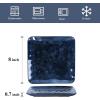 imagevicrays Ceramic Square Plates Set of 6  Porcelain 8 inch Dinner Plates for Salad Dessert Appetizer Bread  Microwave Oven and Dishwasher Safe  BlueBlue