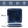 imagevicrays Ceramic Square Plates Set of 6  Porcelain 8 inch Dinner Plates for Salad Dessert Appetizer Bread  Microwave Oven and Dishwasher Safe  BlueBlue