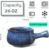 imagevicrays French Onion Soup Bowls With Handles 26 Ounce for Soup Chili Beef Stew Chip Resistant Dishwasher Microwave Safe Set of 4 BlueBlue