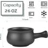 imagevicrays French Onion Soup Bowls With Handles 26 Ounce for Soup Chili Beef Stew Chip Resistant Dishwasher Microwave Safe Set of 4 BlueGray