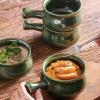 imagevicrays French Onion Soup Bowls With Handles 26 Ounce for Soup Chili Beef Stew Chip Resistant Dishwasher Microwave Safe Set of 4 BlueGreen