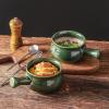 imagevicrays French Onion Soup Bowls With Handles 26 Ounce for Soup Chili Beef Stew Chip Resistant Dishwasher Microwave Safe Set of 4 BlueGreen