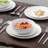 imagevicrays Ceramic Salad Bowls Set for Kitchen Serving  32 Ounce Soup Bowls Pasta Bowls Chip Resistant Dishwasher Microwave Safe Large Fluted Stoneware Set of 6 Cherry RedWhite