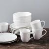 imagevicrays Ceramic Salad Bowls Set for Kitchen Serving  32 Ounce Soup Bowls Pasta Bowls Chip Resistant Dishwasher Microwave Safe Large Fluted Stoneware Set of 6 Cherry RedWhite