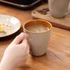 imagevicrays Coffee Mug Set 12 Ounce Set of 6 Ceramic Mug for Men Women Unique Glazed Mugs with Handle for Coffee Tea Milk Cocoa Cereal BlackBeige