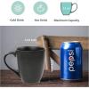 imagevicrays Coffee Mug Set 12 Ounce Set of 6 Ceramic Mug for Men Women Unique Glazed Mugs with Handle for Coffee Tea Milk Cocoa Cereal BlackBlack