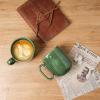 imagevicrays Ceramic Coffee Mug Set  18 Ounce Large Stoneware Mug for Men Women  Unique Glazed Porcelain Mugs with Handle for Coffee Latte Tea Milk Cocoa  Set of 4 GreenGreen