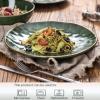 imagevicrays Ceramic Dinner Plates Set 105 Inch Set of 6 Round Microwave Oven Dishwasher Safe Porcelain Fluted Suitable for Steak Pasta Pizza Home Party Restaurant YellowGreenS