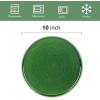 imagevicrays Ceramic Dinner Plates Set 105 Inch Set of 6 Round Microwave Oven Dishwasher Safe Porcelain Fluted Suitable for Steak Pasta Pizza Home Party Restaurant YellowGreen
