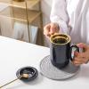 imagevicrays Ceramic Tea Mug Infuser  Large Cup 16 oz Hot Loose Steeping Handle Teacup with Leaf Infuser Spoon Lid  Tall Glazed Strainer Coffee Mug Microwave Safe  GreenBlue