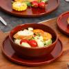 imagevicrays Ceramic Cereal Bowls Set  Porcelain 26 Ounce Soup Salad Bowls  Rice Dessert Cream Bowls Set  Chip Resistant Dishwasher Microwave Safe  Set of 6 Cherry Red