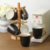 imagevicrays Coffee Mug Set 11 Ounce Set of 6 Ceramic Mug for Men Women Unique Glazed Mugs with Handle for Coffee Tea Milk Cocoa CerealBlack with GoldenBlack with Golden