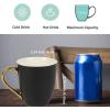 imagevicrays Coffee Mug Set 11 Ounce Set of 6 Ceramic Mug for Men Women Unique Glazed Mugs with Handle for Coffee Tea Milk Cocoa CerealBlack with GoldenBlack with Golden