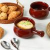imagevicrays French Onion Soup Bowls With Handles 26 Ounce for Soup Chili Beef Stew Chip Resistant Dishwasher Microwave Safe Set of 4 Cherry RedCherry Red