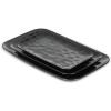 imagevicrays Ceramic Rectangle Serving Platters  14quot 12quot 10quot Porcelain Serving Trays Plates for Party BBQ Appetizers Sushi Dessert  Microwave Oven and Dishwasher Safe  Set of 3 Bright BlackBlack