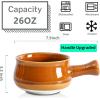 imagevicrays French Onion Soup Bowls With Handles 26 Ounce for Soup Chili Beef Stew Chip Resistant Dishwasher Microwave Safe Set of 4 BrownBrown