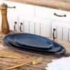 imagevicrays Large Oval Serving Platters 16quot14quot10quot Porcelain Serving Platters for Party BBQStackable Serving Trays Serving Plates for Appetizers Sushi Restaurant Dessert Set of 3 RedBlue