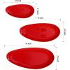 imagevicrays Large Oval Serving Platters 16quot14quot10quot Porcelain Serving Platters for Party BBQStackable Serving Trays Serving Plates for Appetizers Sushi Restaurant Dessert Set of 3 RedRed