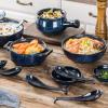 imageVicrays Ceramic Soup Spoons Asian  Chinese Porcelain Soup Spoons Japanese 64 inch Ladle Serving Utensils for Ramen Dumplings Wonton Pho Miso Noodle Cereal Coffee Mugs  Set of 6 Blue