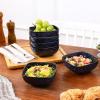 imagevicrays Ceramic Square Bowls Set  24 Ounce Soup Dessert Snack Bowls Stoneware Fluted Bowls Set for Kitchen Serving Chip Resistant Dishwasher Microwave Safe Set of 6 GreenStarry Blue
