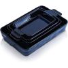 imageVICRAYS Ceramic Bakeware Set Porcelain Rectangular Lasagna Pans Casserole Dish Set for Baking Cooking Kitchen Cake Dinner Banquet and Daily Use 4 PCS Blue952quot1106quot1177quot1456quot