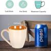 imagevicrays Coffee Mug Set 12 Ounce Set of 6 Ceramic Mug for Men Women Unique Glazed Mugs with Handle for Coffee Tea Milk Cocoa CerealBeigeBeige