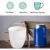 imagevicrays Coffee Mug Set 12 Ounce Set of 6 Ceramic Mug for Men Women Unique Glazed Mugs with Handle for Coffee Tea Milk Cocoa CerealBeigeWhite with Golden