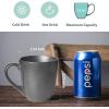 imagevicrays Coffee Mug Set 12 Ounce Set of 6 Ceramic Mug for Men Women Unique Glazed Mugs with Handle for Coffee Tea Milk Cocoa CerealDark Gray